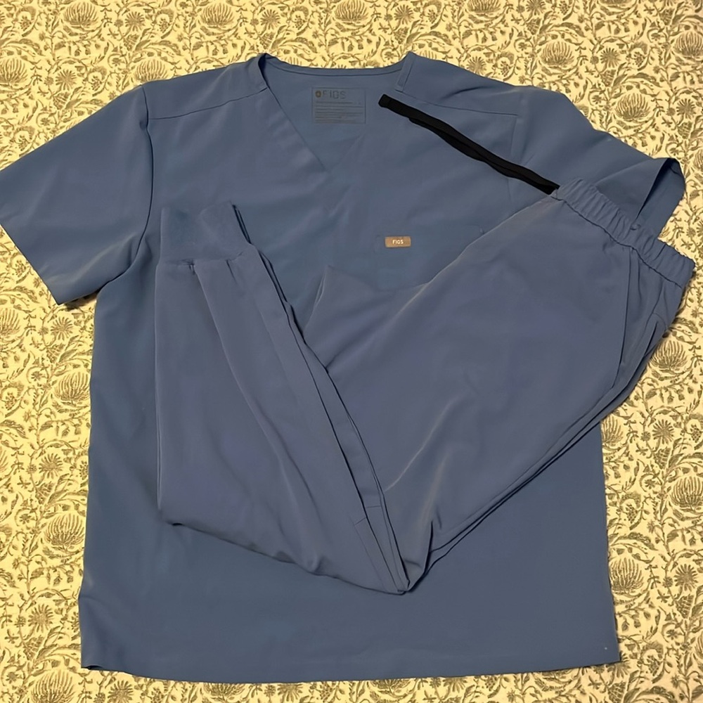 Figs Blue Ceil Jogger Set